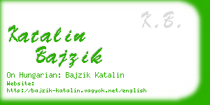 katalin bajzik business card